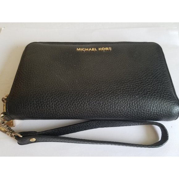 Michael Kors Large Smartphone Wristlet Leather Zip-Around Wallet - Picture 15 of 15